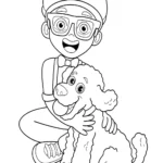 coloriage Blippi pour enfant de 7 ans