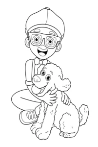 coloriage Blippi pour enfant de 7 ans