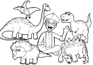 coloriage Blippi pour enfants à imprimer