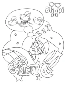 coloriage Blippi a imprimer gratuitement