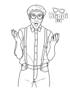 coloriage Blippi pour enfant de 2 ans