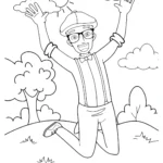 coloriage Blippi pour enfant de 2 ans