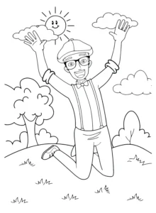 coloriage Blippi pour enfant de 2 ans