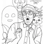 a imprimer coloriage Blippi gratuit