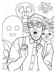 a imprimer coloriage Blippi gratuit