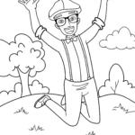 coloriage Blippi à imprimer pour enfant de 6 ans
