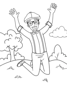 coloriage Blippi à imprimer pour enfant de 6 ans
