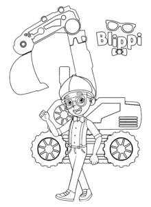 coloriage Blippi a imprimer gratuitement