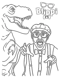 coloriage Blippi a imprimer gratuitement