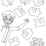 image de coloriage Blippi pour enfant