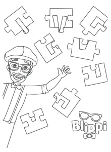 image de coloriage Blippi pour enfant