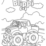 coloriage Blippi pour enfant de 7 ans