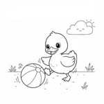 coloriage Canard à imprimer pdf gratuit
