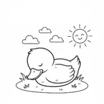 coloriage Canard pour enfants a imprimer gratuit