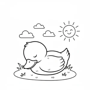 coloriage Canard pour enfants a imprimer gratuit