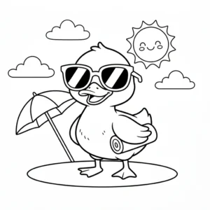 coloriage Canard à imprimer pour enfant de 4 ans