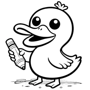 coloriage Canard à imprimer pour enfant de 3 ans