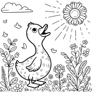 coloriage Canard à imprimer pour enfants