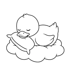 coloriage Canard de pour enfants