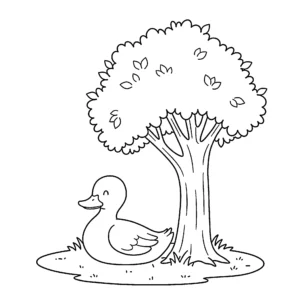 coloriage Canard pour enfants à télécharger