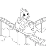 coloriage Canard à imprimer kawaii