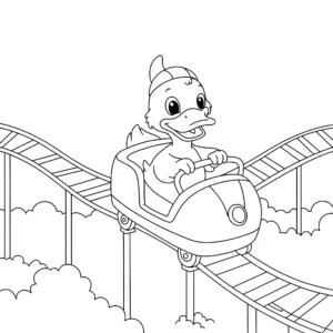 coloriage Canard à imprimer kawaii
