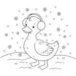 coloriage Canard a imprimer pour enfant de 4 ans