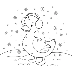 coloriage Canard a imprimer pour enfant de 4 ans