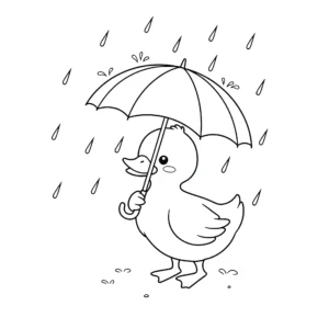 coloriage Canard pour enfant de 3 ans