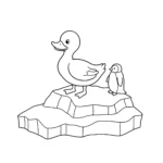 coloriage Canard pour enfant de 3 ans