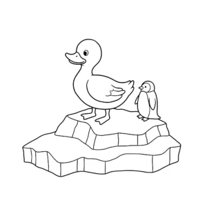 coloriage Canard pour enfant de 3 ans