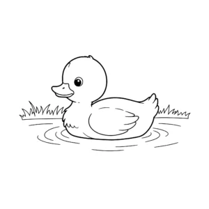 coloriage Canard et decoupage