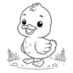 coloriage Canard a imprimer pour enfant de 4 ans