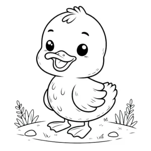 coloriage Canard a imprimer pour enfant de 4 ans