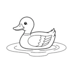 coloriage Canard dans la Mare et apprentissage