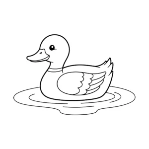 coloriage Canard dans la Mare et apprentissage