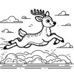 coloriage Cerf à imprimer pour enfant de 9 ans
