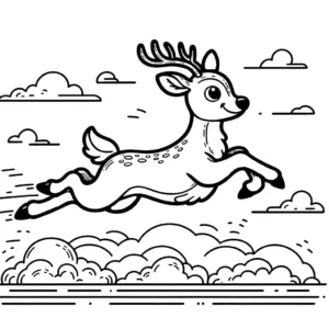 coloriage Cerf à imprimer pour enfant de 9 ans