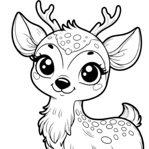 coloriage Cerf gratuit a imprimer
