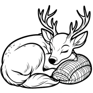 coloriage Cerf à imprimer pour enfants