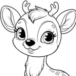 coloriage Cerf à imprimer pdf gratuit