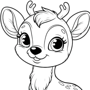 coloriage Cerf à imprimer pdf gratuit