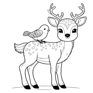 coloriage Cerf pour enfant à imprimer
