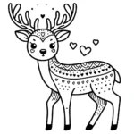 coloriage Cerf pour enfants a imprimer