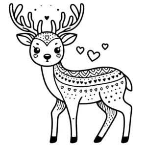 coloriage Cerf pour enfants a imprimer
