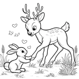 coloriage Cerf pour enfants