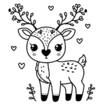coloriage Cerf à imprimer gratuitement
