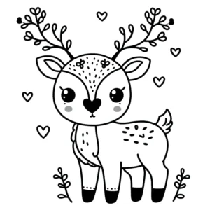 coloriage Cerf à imprimer gratuitement