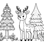 image pour coloriage Cerf enfant