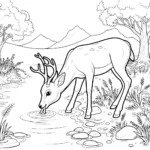 coloriage Cerf à imprimer pdf gratuit